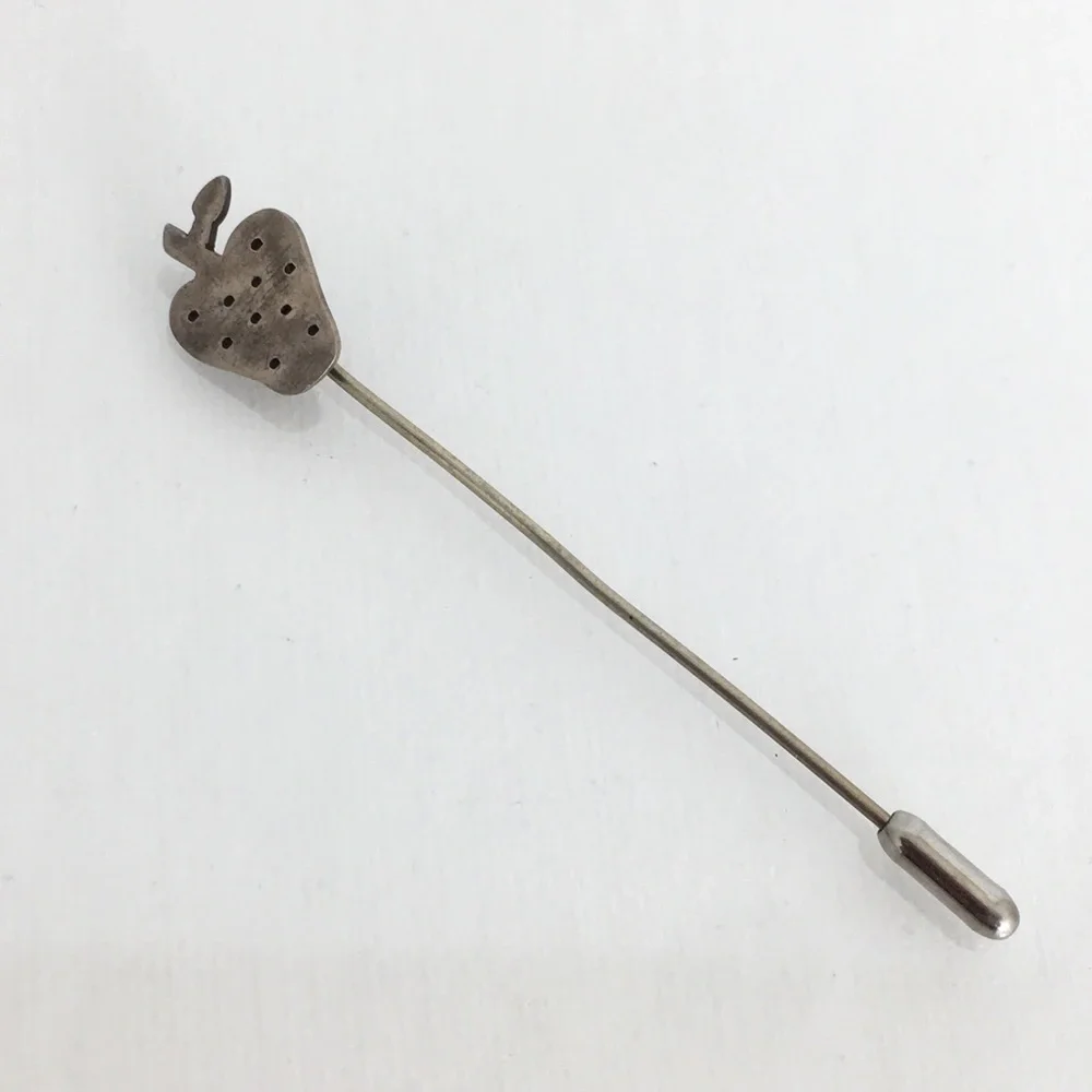 Vintage Sterling Silver Strawberry Stick Pin Hat Pin Old Estate Jewelry Retro